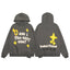 Broken Planet Am I The Only One Dark Grey Oversized Graphic Hoodie