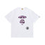 BAPE Style Abstract Deconstructed Ape Head Tee - White/Purple
