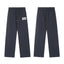 Broken Planet Logo Navy Blue Wide Leg Sweatpants