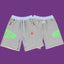 Roughplay For The Wounds Graphic Shorts - Light Grey/Neon Green