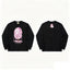 BAPE Style Collegiate Arc Logo & Camo Ape Head Long-Sleeve Tee - White/Purple