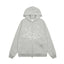 Broken Planet Cracked Planet Zip Up Hoodie - Heather Grey