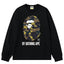 BAPE Style "BY BATHING APE" Camo Ape Head Long-Sleeve Tee - Black/Yellow