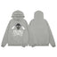 Broken Planet Falling Stars Light Grey Oversized Graphic Hoodie