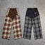 Broken Planet Plaid Patchwork Wide Leg Pants‑2 Colors