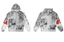 Vale Forever Cheetah Zip Up Hoodie Grey