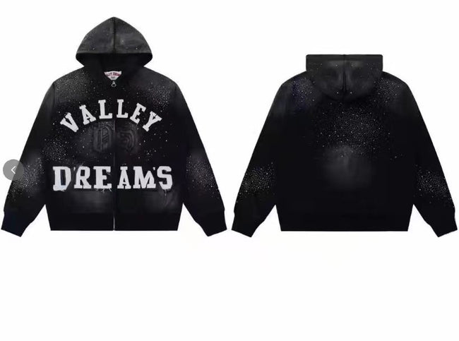 Vale Forever Classico Zip Up Hoodie Black Hover Image