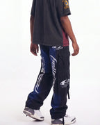 Hellstar Printed Cargo Pants Black