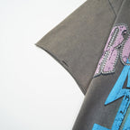 Rough Play T Shirts RoughPlay White Ink Direct Injection Hot Diamond Pure Cotton Street