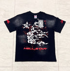 Hellstar Vintage Black Graphic T-Shirt