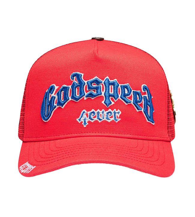 Godspeed Forever Trucker Hat Red/Blue/White Hover Image