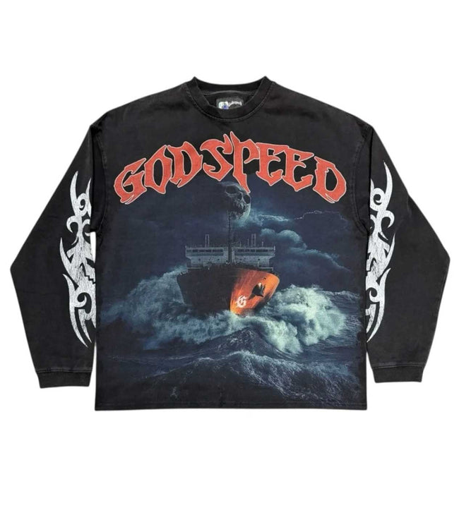 Godspeed Sea Sick L/S Tee Black Hover Image