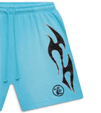 Hellstar Blue Flame Sweat Shorts