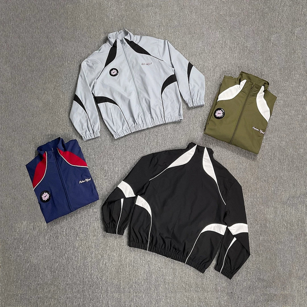 Broken Planet Retro Curved Color‑Block Track Jacket‑4 Colors