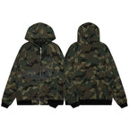 Broken Planet Camo Cracked Planet Cropped Zip Up Hoodie