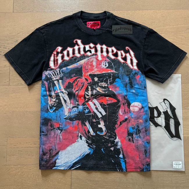 Godspeed Skeleton Baseball Graphic Tee Hover Image