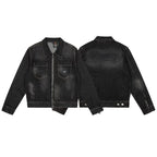 Broken Planet Flame BP Logo Washed Zip Denim Jacket