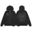 Broken Planet Spider Web Zip Up Hoodie - Black