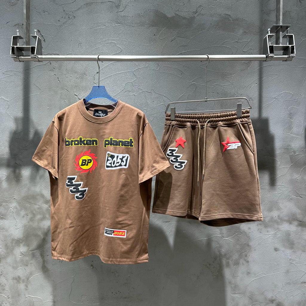 Broken Planet 2053 Graphic Matching Short Set - 2 Colors Available