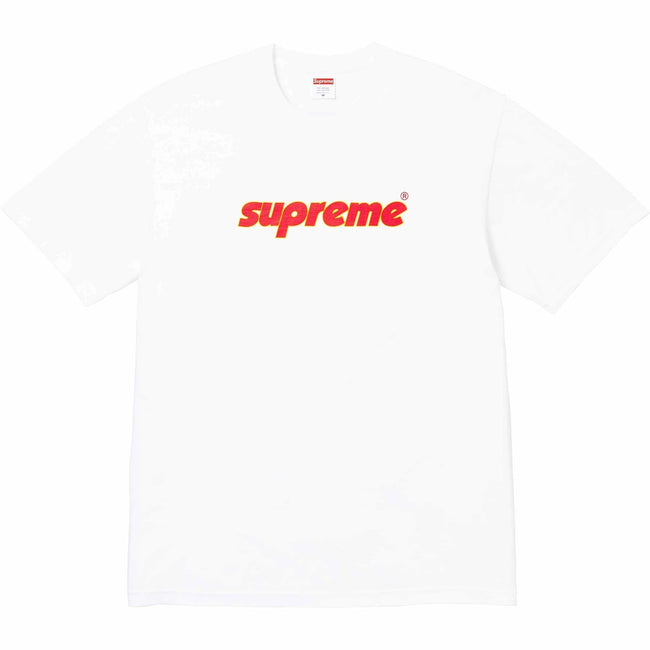 Supreme Italic Red Logo T-Shirt – White Hover Image