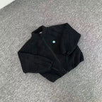 Broken Planet Sherpa Fleece Full Zip Stand Collar Jacket - Black