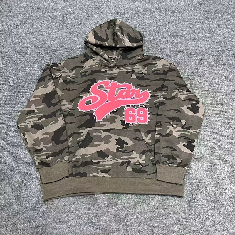 Broken Planet Star 69 Pearl Detail Graphic Hoodie (3 Colors)