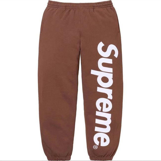 Supreme Vertical Logo Sweatpants – Brown / White Hover Image