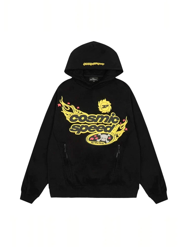 Broken Planet Cosmic Speed Hoodie Sweat Set - Black