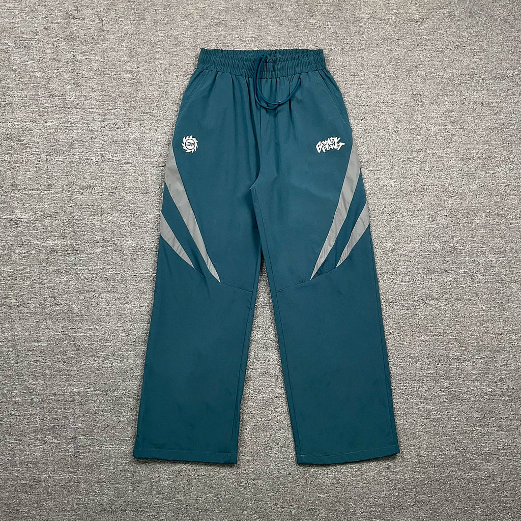 Broken Planet Angular Color‑Block Wide Leg Track Pants‑4 Colors