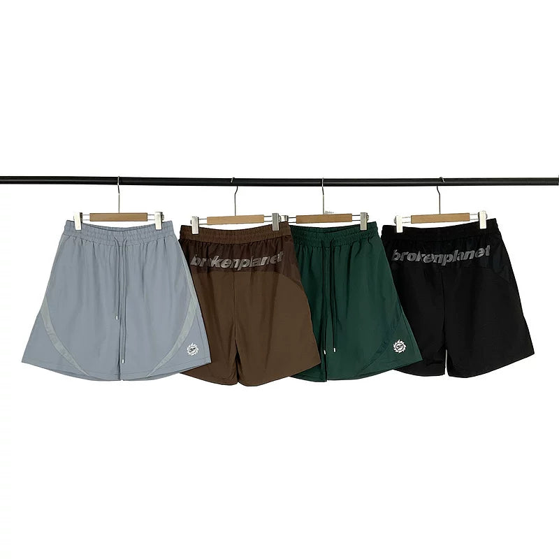 Broken Planet Curved Panel Nylon Casual Shorts - 4 Colors Available
