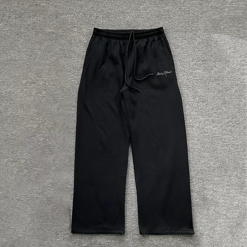 Broken Planet Minimal Script Wide Leg Sweatpants - 2 Colors Available