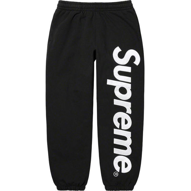 Supreme Vertical Logo Sweatpants – Black / White Hover Image