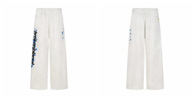 Broken Planet Vertical Logo Heather Grey Wide Leg Sweatpants Hover Image