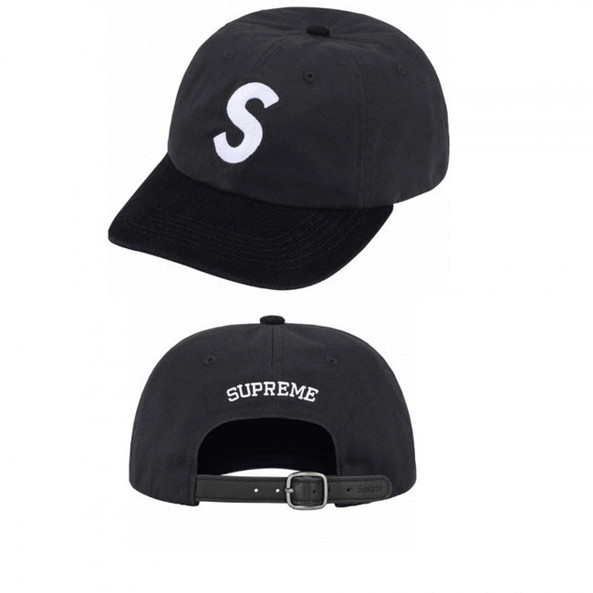 Supreme Black S Logo 6-Panel Dad Hat Hover Image