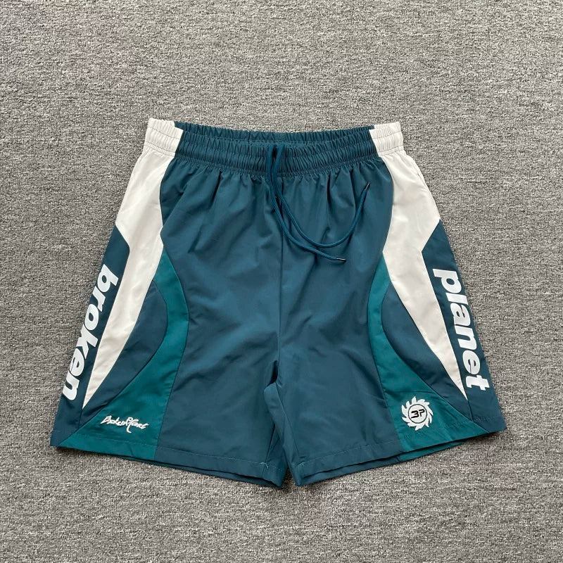 Broken Planet Retro Panel Shorts V2 - 4 Colors Available