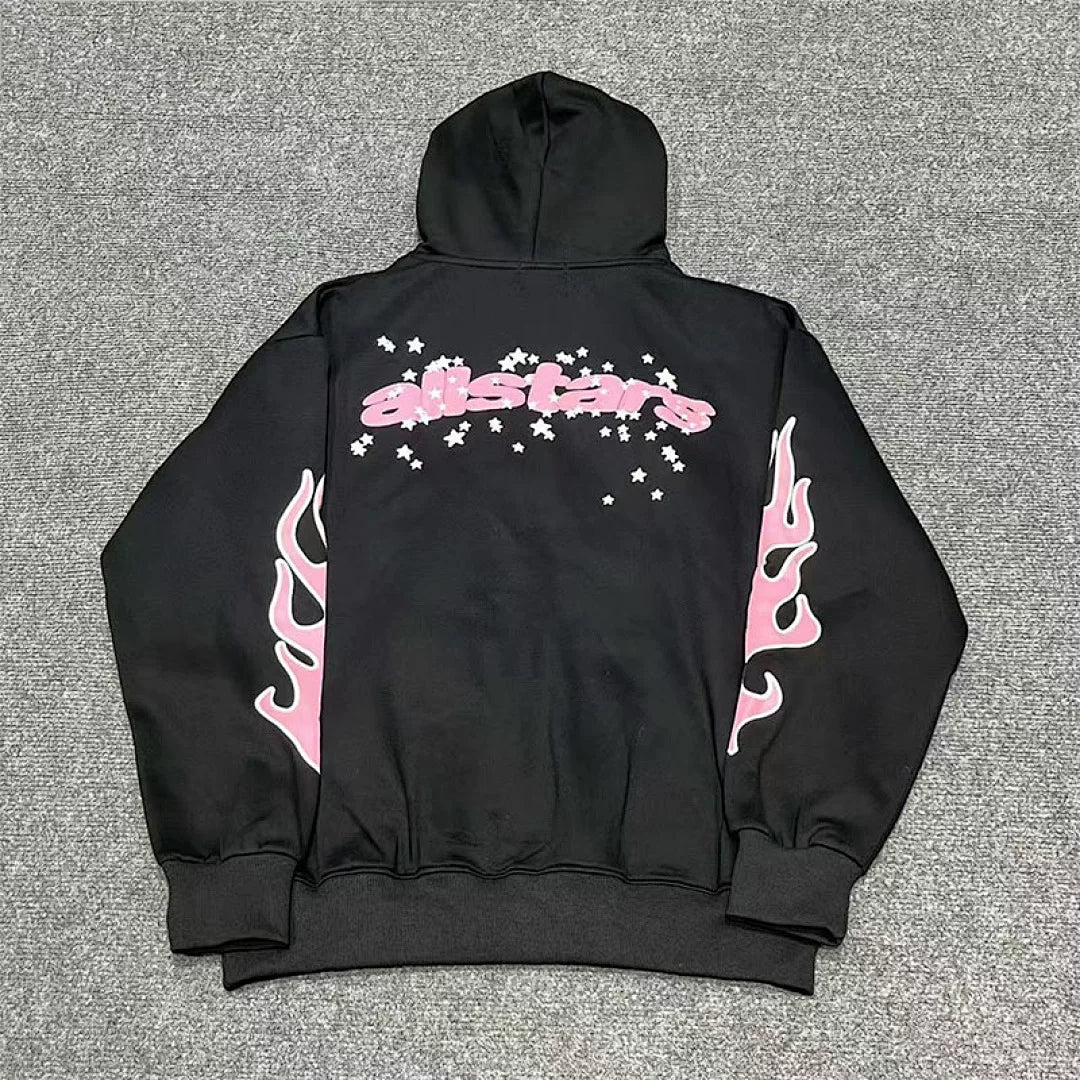 Broken Planet Pink Flame Star Allstars Hoodie - 2 Colors Available