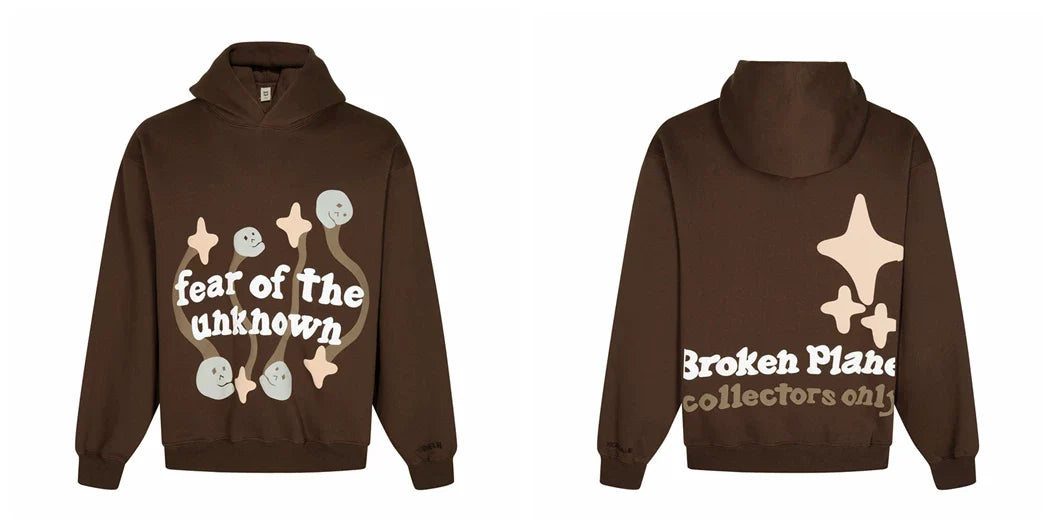 Broken Planet Fear of the Unknown Brown Oversized Hoodie