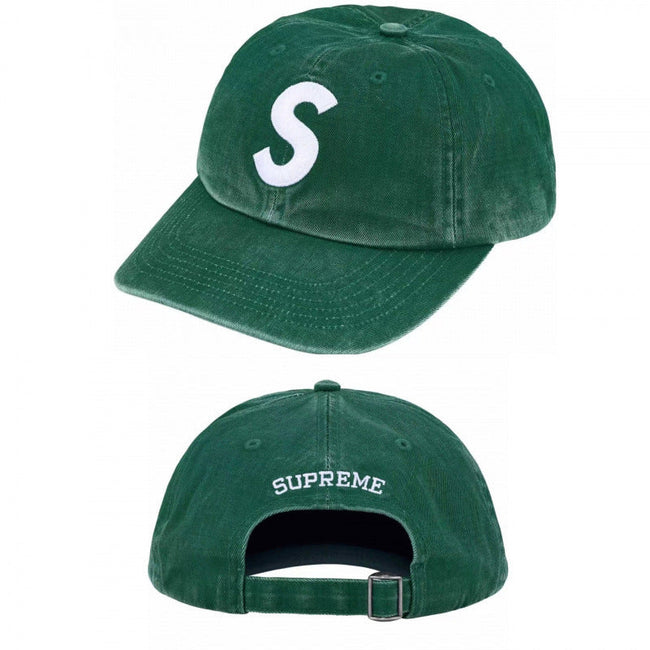 Supreme Green S Logo 6-Panel Dad Hat Hover Image