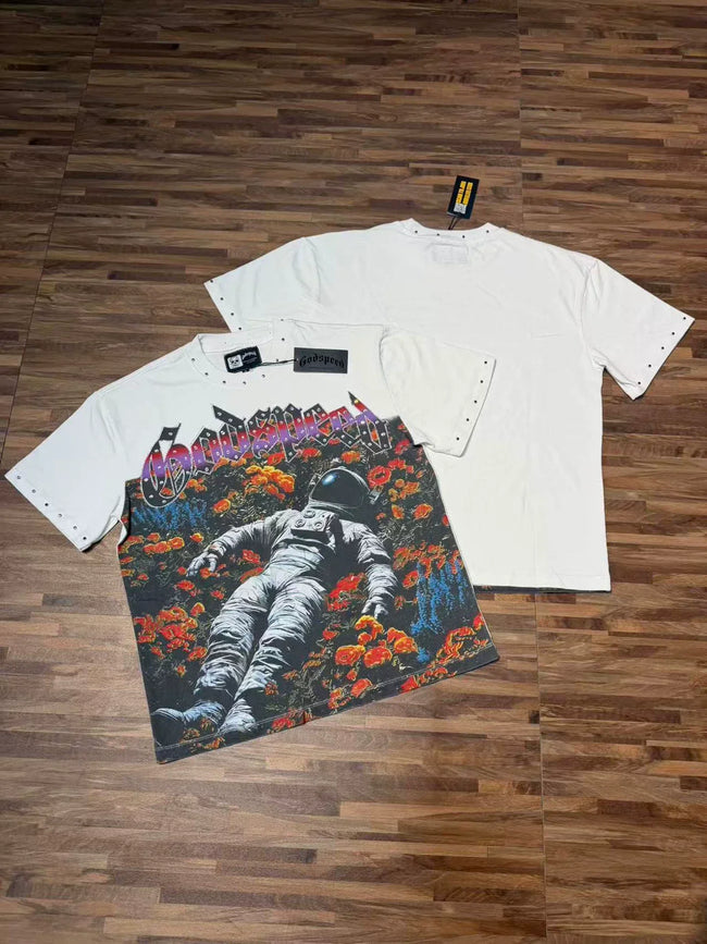 Godspeed Vintage Space Astronaut Graphic T-Shirt – White Hover Image