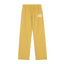 Broken Planet Logo Mustard Yellow Wide Leg Sweatpants