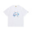 BAPE Style Camo Shark Full-Zip Motif Short-Sleeve Tee - White/Blue