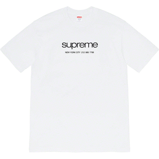 Supreme Minimal Linear Logo White Tee Hover Image