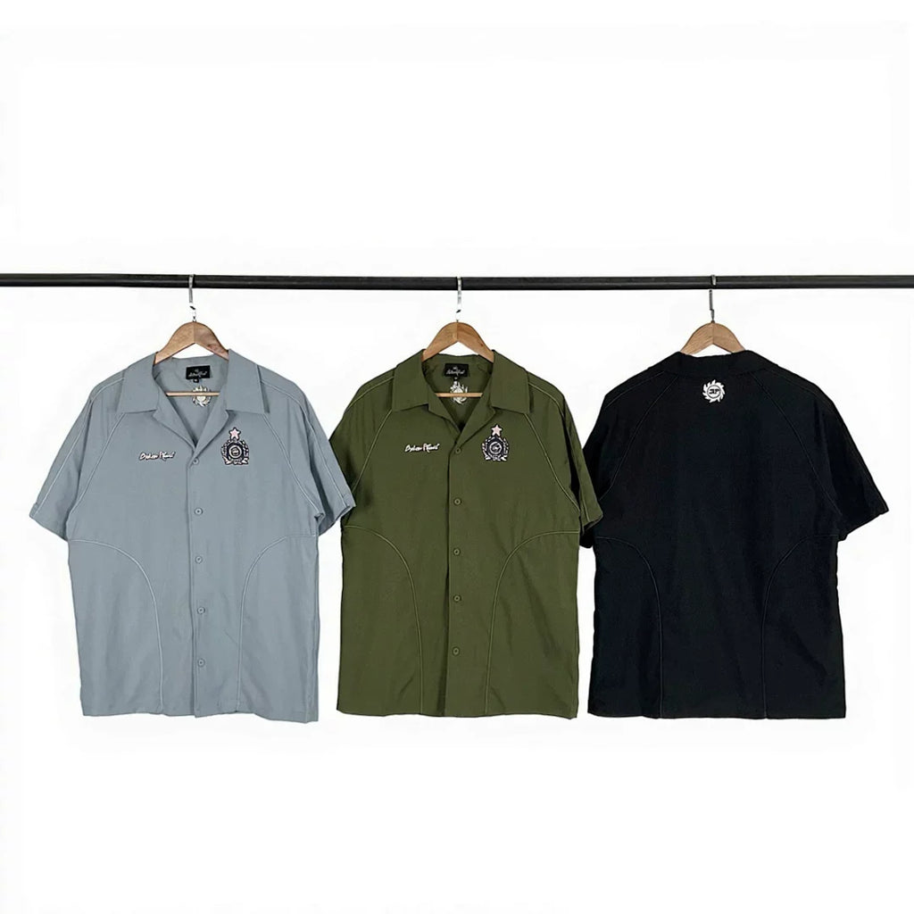Broken Planet Contrast Stitch Camp Collar Shirt‑3 Colors