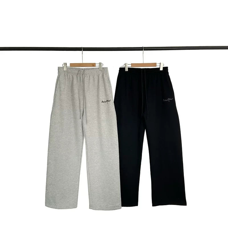 Broken Planet Minimal Script Wide Leg Sweatpants - 2 Colors Available