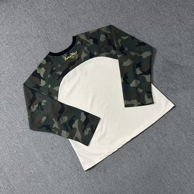 Broken Planet Camo Raglan Waffle Long Sleeve T-Shirt