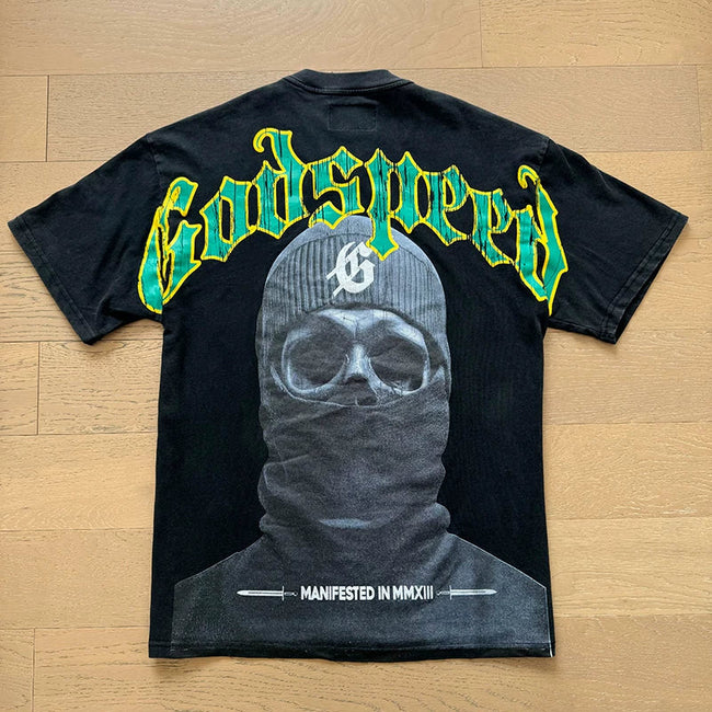 Godspeed Balaclava Skull Graphic Tee Hover Image