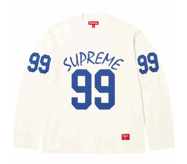 Supreme Crossover L/S Football Top – Off-White/Blue Hover Image