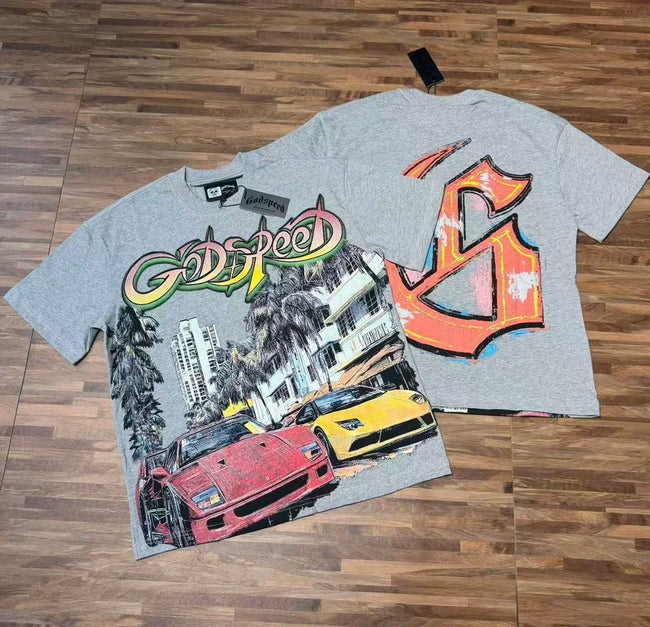 Godspeed Vintage Washed Exotic Cars T-Shirt Hover Image
