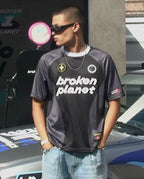 Broken Planet Soccer Jersey - Black Grey