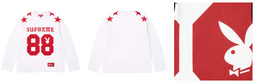 Supreme Star Shoulder Long Sleeve T-Shirt - White Hover Image